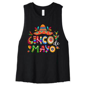 Cinco De Mayo Mexican Fiesta 5 De Mayo Women's Racerback Cropped Tank