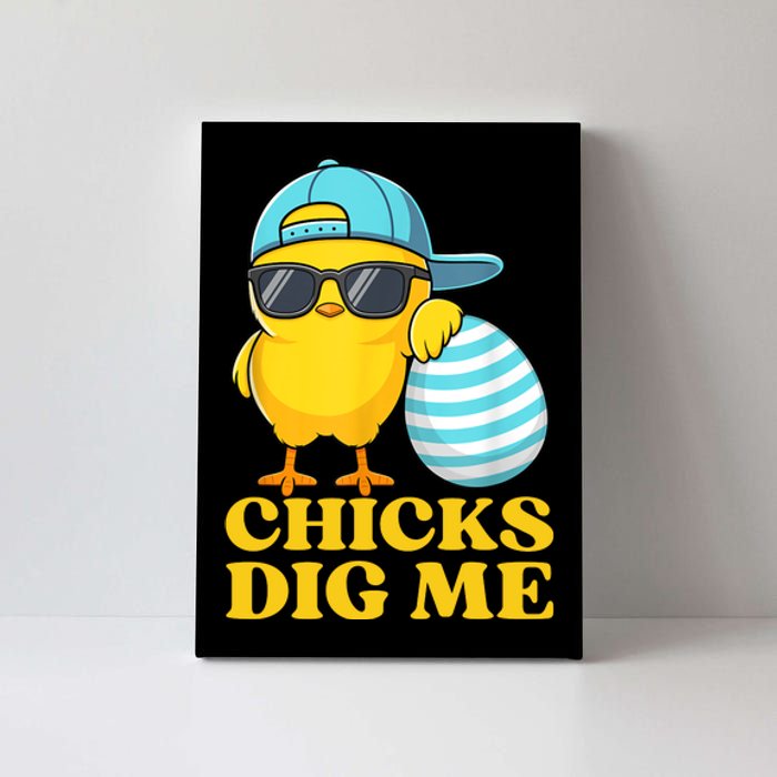 Chicks Dig Me Easter Happy Easter Funny Canvas