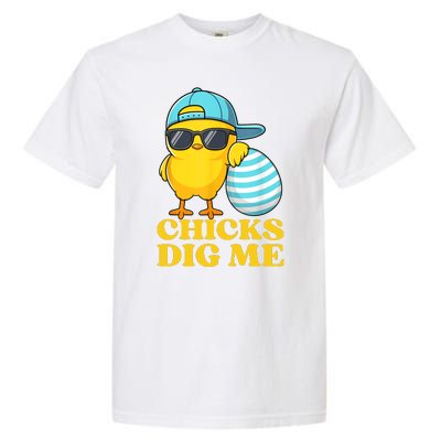 Chicks Dig Me Easter Happy Easter Funny Garment-Dyed Heavyweight T-Shirt