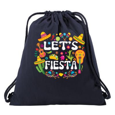 Cinco De Mayo Party Lets Fiesta Mexican Drawstring Bag