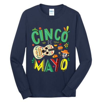 Cinco De Mayo Lets Fiesta Squad 5 De Mayo Mexican Fiesta Tall Long Sleeve T-Shirt