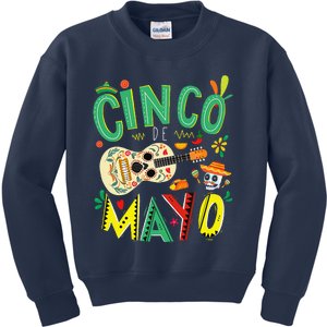 Cinco De Mayo Lets Fiesta Squad 5 De Mayo Mexican Fiesta Kids Sweatshirt