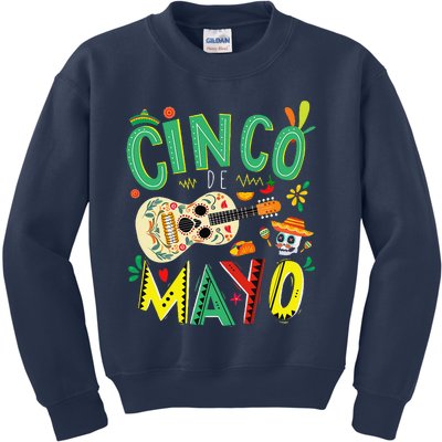 Cinco De Mayo Lets Fiesta Squad 5 De Mayo Mexican Fiesta Kids Sweatshirt