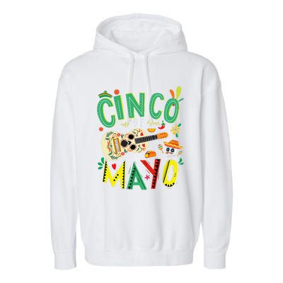 Cinco De Mayo Lets Fiesta Squad 5 De Mayo Mexican Fiesta Garment-Dyed Fleece Hoodie