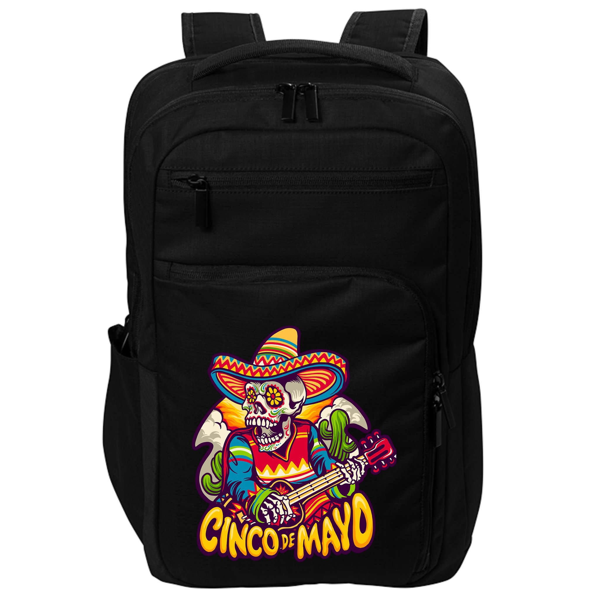Cinco De Mayo Skull Fiesta Impact Tech Backpack