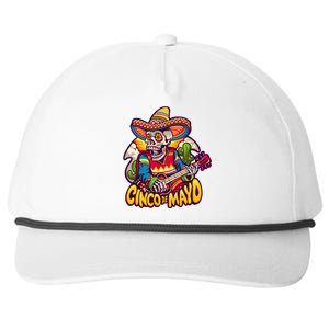 Cinco De Mayo Skull Fiesta Snapback Five-Panel Rope Hat