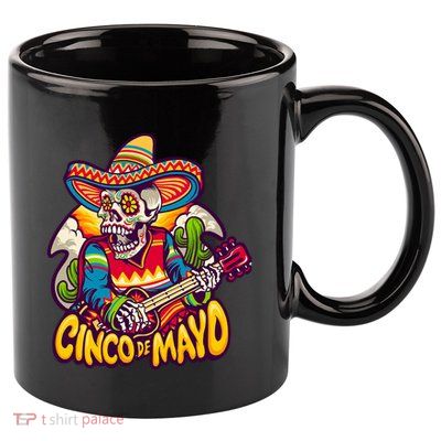 Cinco De Mayo Skull Fiesta 11oz C Handle Ceramic Mug