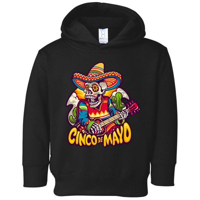 Cinco De Mayo Skull Fiesta Toddler Hoodie
