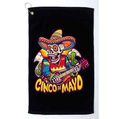 Cinco De Mayo Skull Fiesta Golf Towel