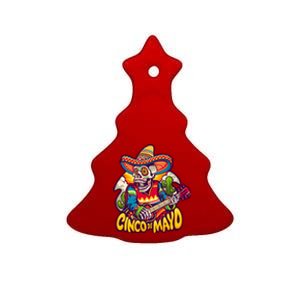 Cinco De Mayo Skull Fiesta Ceramic Tree Ornament