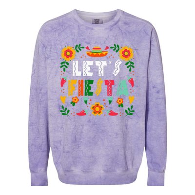 Cinco De Mayo Party Lets Fiesta Mexican Colorblast Crewneck Sweatshirt