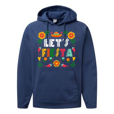 Cinco De Mayo Party Lets Fiesta Mexican Performance Fleece Hoodie