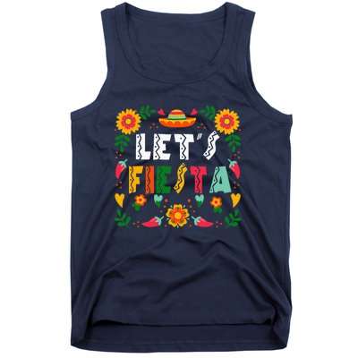 Cinco De Mayo Party Lets Fiesta Mexican Tank Top