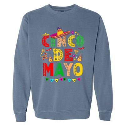 Cinco De Mayo Mexican Fiesta 5 De Mayo Garment-Dyed Sweatshirt