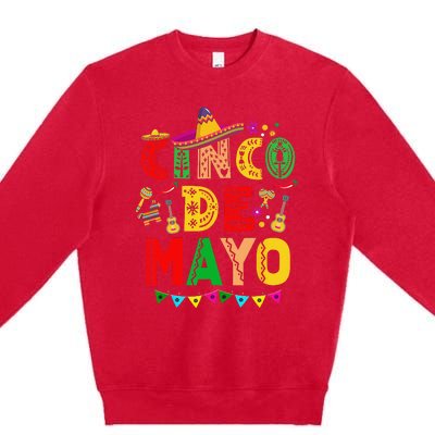 Cinco De Mayo Mexican Fiesta 5 De Mayo Premium Crewneck Sweatshirt