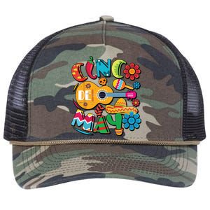 Cinco De Mayo Mexican Fiesta 5 De Mayo Retro Rope Trucker Hat Cap