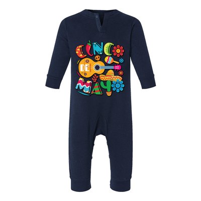 Cinco De Mayo Mexican Fiesta 5 De Mayo Infant Fleece One Piece