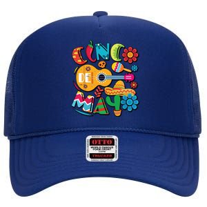 Cinco De Mayo Mexican Fiesta 5 De Mayo High Crown Mesh Back Trucker Hat