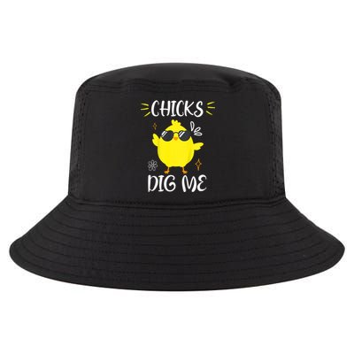 Chicks Dig Me Easter Day Chickens Spring Baby Funny Easter Cool Comfort Performance Bucket Hat