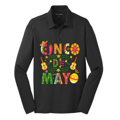 Cinco De Mayo Mexican Fiesta 5 De Mayo Silk Touch Performance Long Sleeve Polo