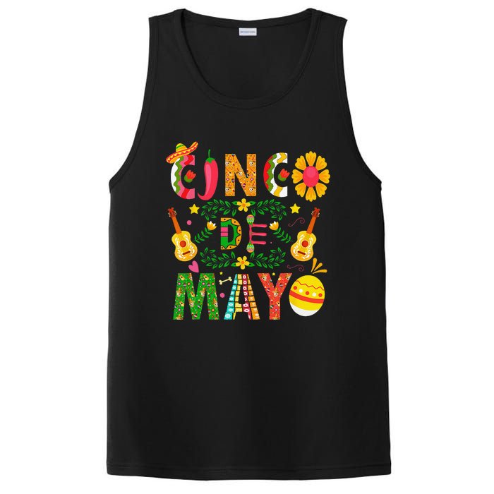 Cinco De Mayo Mexican Fiesta 5 De Mayo PosiCharge Competitor Tank