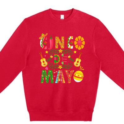 Cinco De Mayo Mexican Fiesta 5 De Mayo Premium Crewneck Sweatshirt