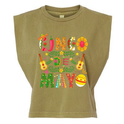 Cinco De Mayo Mexican Fiesta 5 De Mayo Garment-Dyed Women's Muscle Tee