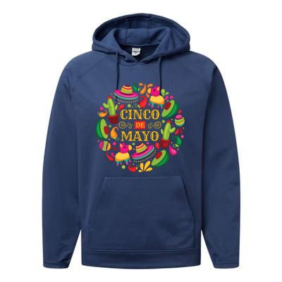 Cinco De Mayo Mexican Fiesta 5 De Mayo Performance Fleece Hoodie