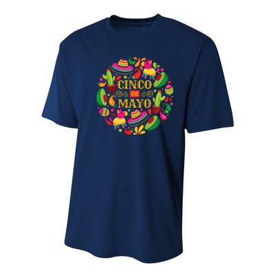 Cinco De Mayo Mexican Fiesta 5 De Mayo Youth Performance Sprint T-Shirt