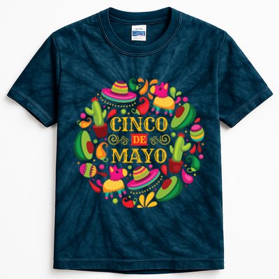 Cinco De Mayo Mexican Fiesta 5 De Mayo Kids Tie-Dye T-Shirt