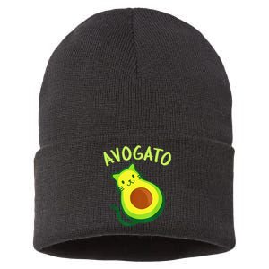 Cinco De Mayo Funny Avocado Mexico Meow Avogato Cat Tees Sustainable Knit Beanie