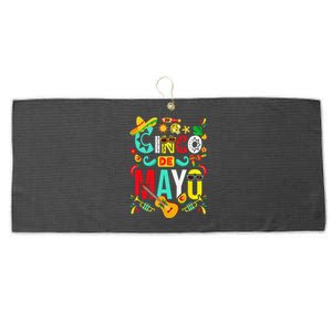 Cinco De Mayo Party Mexican Fiesta 5 De Mayo Large Microfiber Waffle Golf Towel