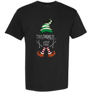 Christmas Drums Music Elf Family Gift Drummer Elf Garment-Dyed Heavyweight T-Shirt