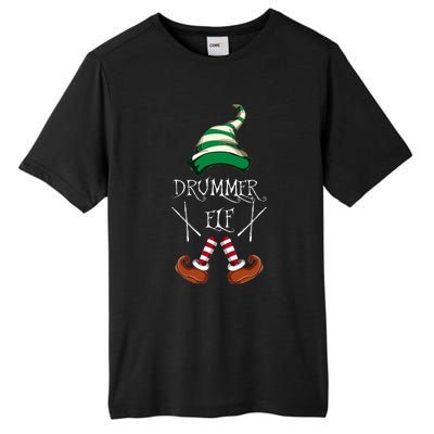 Christmas Drums Music Elf Family Gift Drummer Elf Tall Fusion ChromaSoft Performance T-Shirt