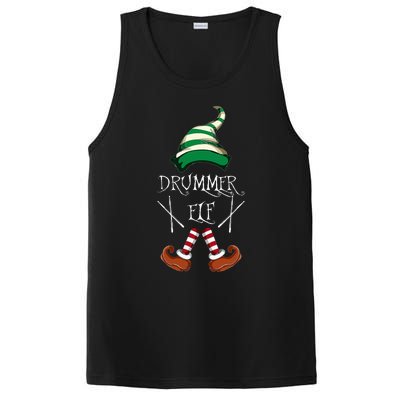 Christmas Drums Music Elf Family Gift Drummer Elf PosiCharge Competitor Tank