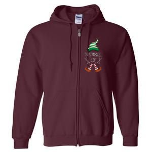 Christmas Drums Music Elf Family Gift Drummer Elf Full Zip Hoodie