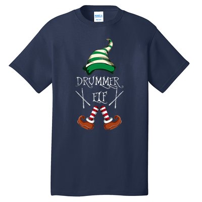 Christmas Drums Music Elf Family Gift Drummer Elf Tall T-Shirt