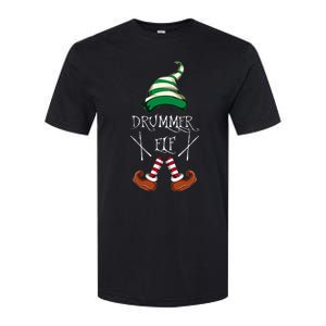 Christmas Drums Music Elf Family Gift Drummer Elf Softstyle CVC T-Shirt