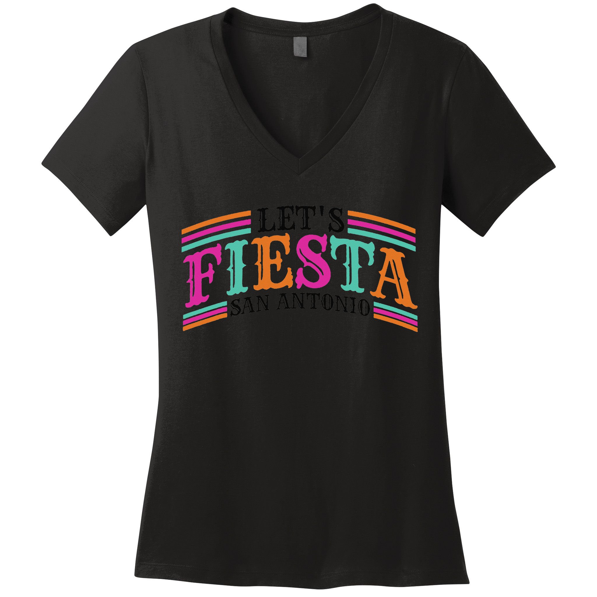 Cinco De Mayo 2025 Fiesta Squad Fiesta San Antonio Texas Women's V-Neck T-Shirt