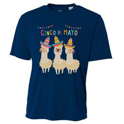 Cinco De Mayo Llama Fiesta Ultimate Party Vibe May 5th Cooling Performance Crew T-Shirt