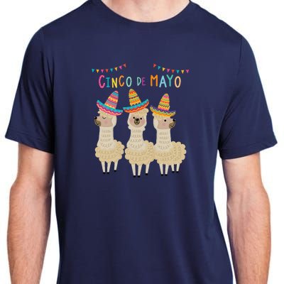 Cinco De Mayo Llama Fiesta Ultimate Party Vibe May 5th Adult ChromaSoft Performance T-Shirt