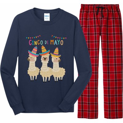 Cinco De Mayo Llama Fiesta Ultimate Party Vibe May 5th Long Sleeve Pajama Set