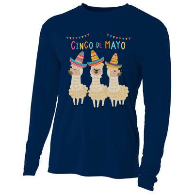 Cinco De Mayo Llama Fiesta Ultimate Party Vibe May 5th Cooling Performance Long Sleeve Crew