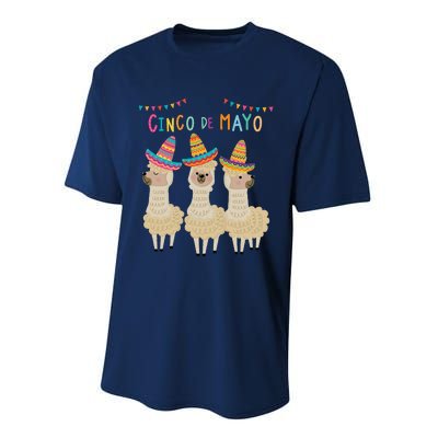 Cinco De Mayo Llama Fiesta Ultimate Party Vibe May 5th Performance Sprint T-Shirt