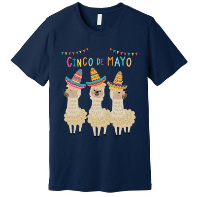 Cinco De Mayo Llama Fiesta Ultimate Party Vibe May 5th Premium T-Shirt