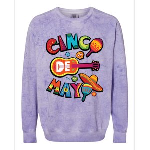 Cinco De Mayo Mexican Fiesta 5 De Mayo Colorblast Crewneck Sweatshirt