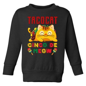 Cinco de Meow taco cat Mexican Cinco De Mayo Cat Lovers Toddler Sweatshirt