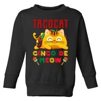 Cinco de Meow taco cat Mexican Cinco De Mayo Cat Lovers Toddler Sweatshirt