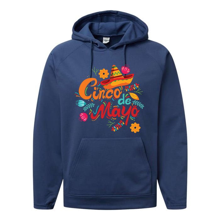 Cinco De Mayo Mexican Fiesta 5 De Mayo Performance Fleece Hoodie