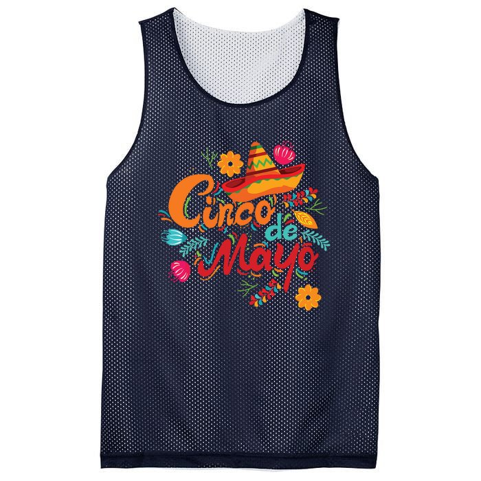 Cinco De Mayo Mexican Fiesta 5 De Mayo Mesh Reversible Basketball Jersey Tank